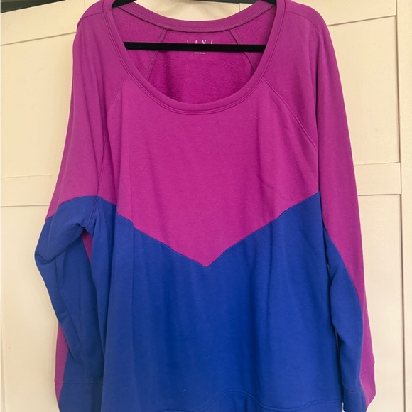 Lane Bryant Tops - Lane Bryant Purple and Blue Sweatshirt
